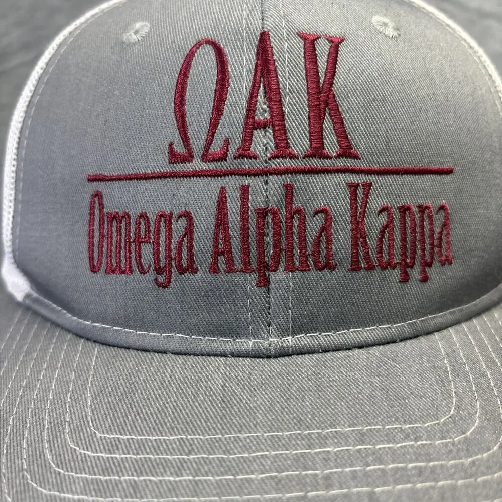 OAK Omega Alpha‎ Kappa Fraternity Cap Trucker Hat Greek Embroidered